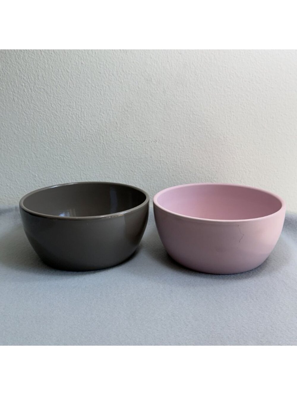Vintage Pink And Gray Stoneware Ceramic 7” Serving Bowl Fruit Bowl/ Made In Germ - Picture 2 of 13